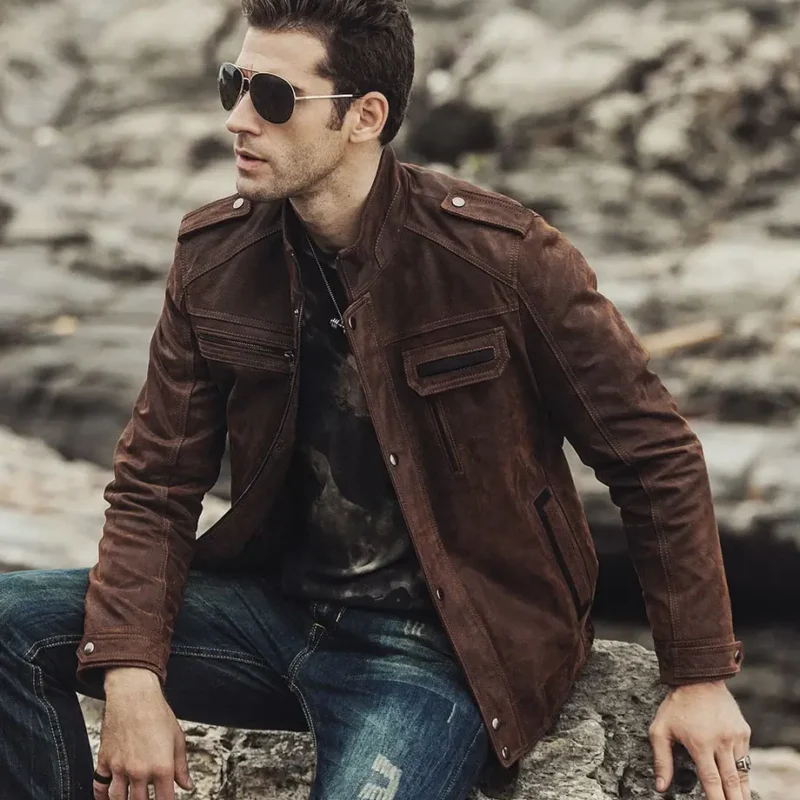 Charlotte-Mens-Biker-Dark-Brown-Suede-Leather-Jacket-4