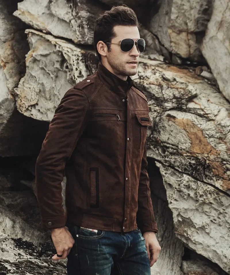 Charlotte-Mens-Biker-Dark-Brown-Suede-Leather-Jacket-6