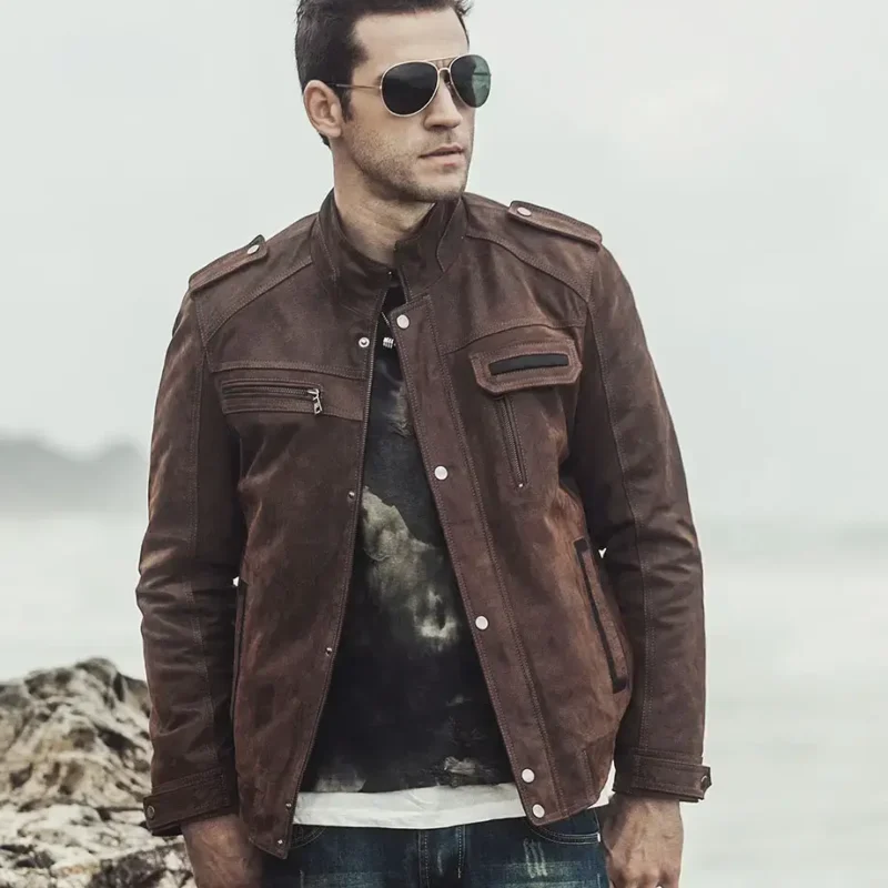 Charlotte-Mens-Biker-Dark-Brown-Suede-Leather-Jacket-9