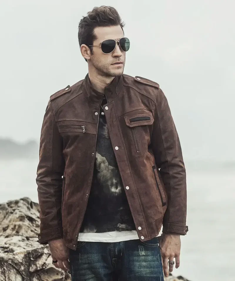 Charlotte-Mens-Biker-Dark-Brown-Suede-Leather-Jacket-9