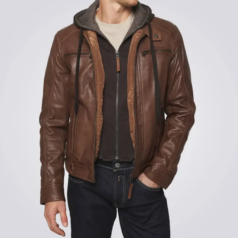 Dylan-Brown-Biker-Hooded-Leather-Jacket