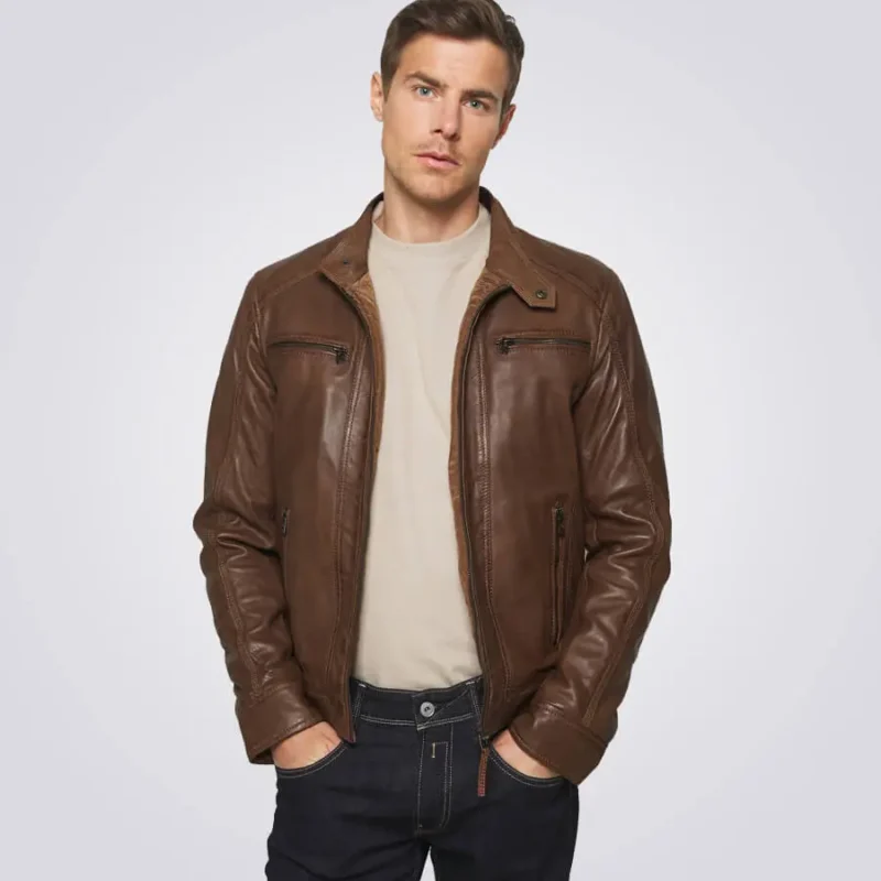 Dylan-Brown-Biker-Hooded-Leather-Jacket-Front