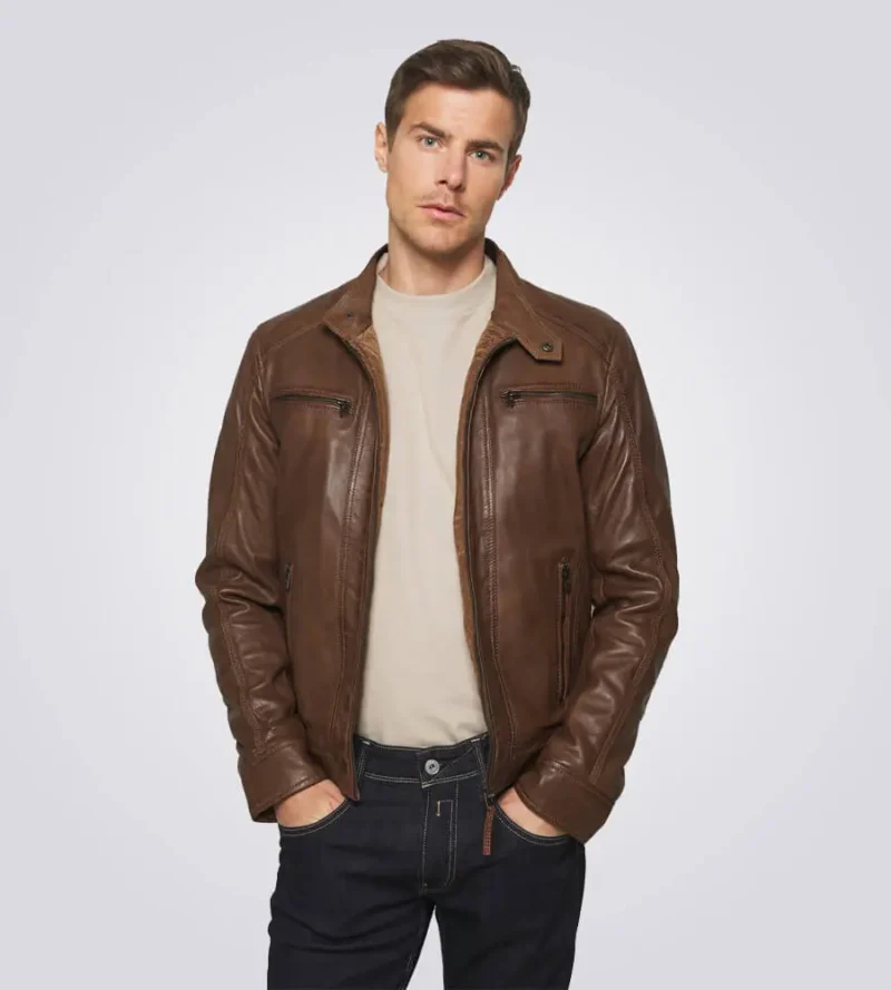 Dylan-Brown-Biker-Hooded-Leather-Jacket-Front