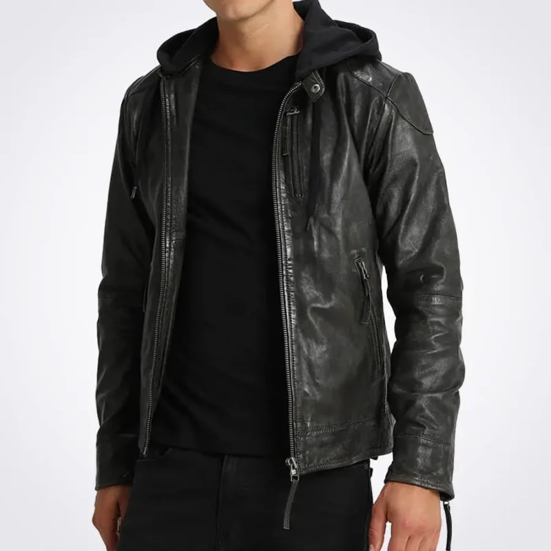 Eric-BLack-Hooded-Leather-Jacket