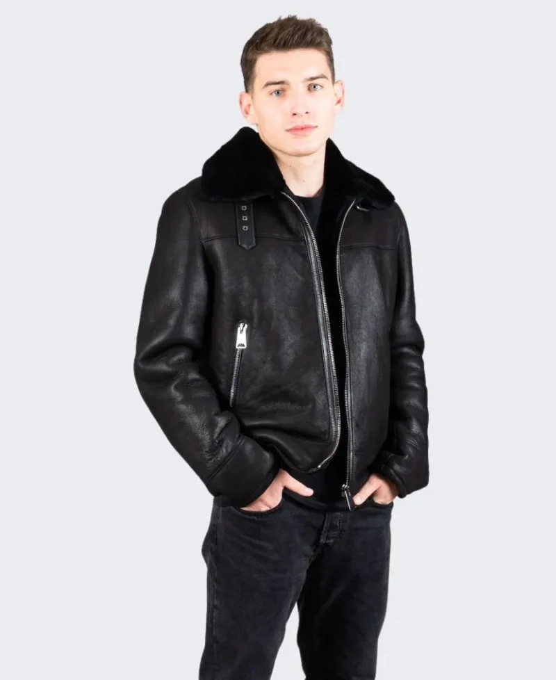 LUXURIOUS-Jet-Black-Sheepskin-Shearling-Leather-Jacket-for-Men-TLJ-2 (1)