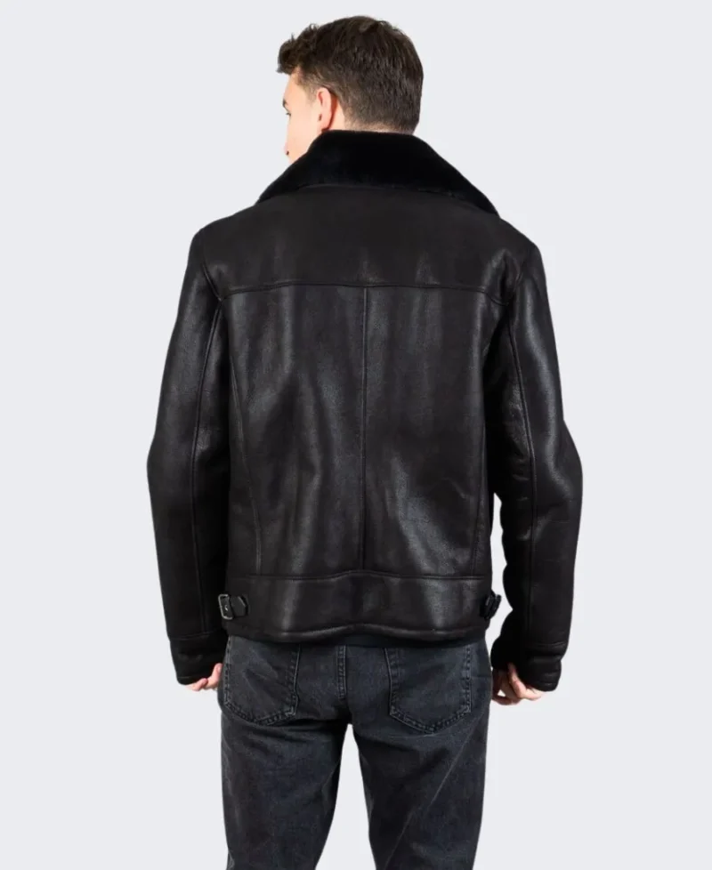 LUXURIOUS-Jet-Black-Sheepskin-Shearling-Leather-Jacket-for-Men-TLJ-5