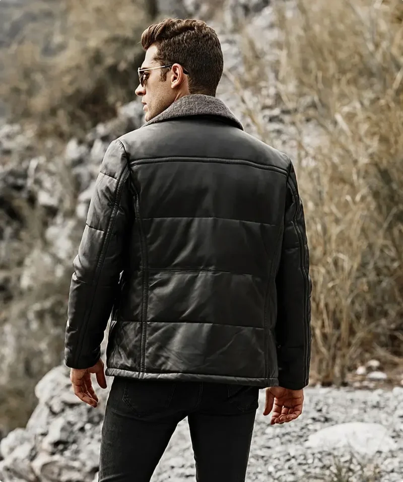 Memphis-Mens-Black-Real-Leather-Puffer-Coat-with-removable-Fur-Collar-1