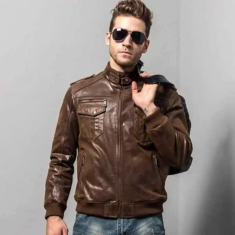 Mens-Brown-Boomber-Leather-Jacket-0008-2