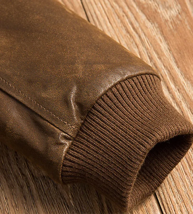 Mens-Brown-Boomber-Leather-Jacket-detail-003-1