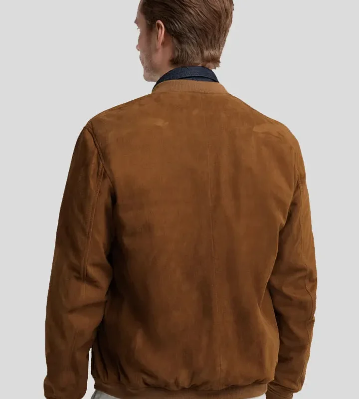 Mens-Dillon-Tan-Suede-Leather-Bomber-Jacket-back