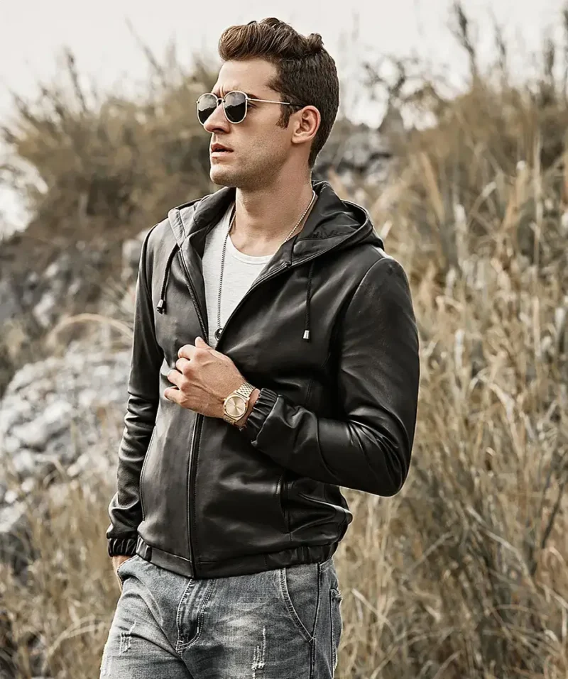 Mens-Hooded-Real-Sheepskin-Leather-Jacket-0-6