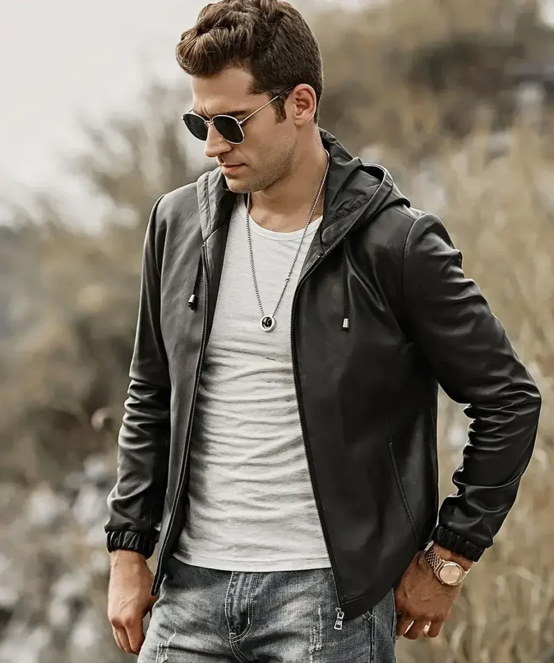 Mens-Hooded-Real-Sheepskin-Leather-Jacket-0-6