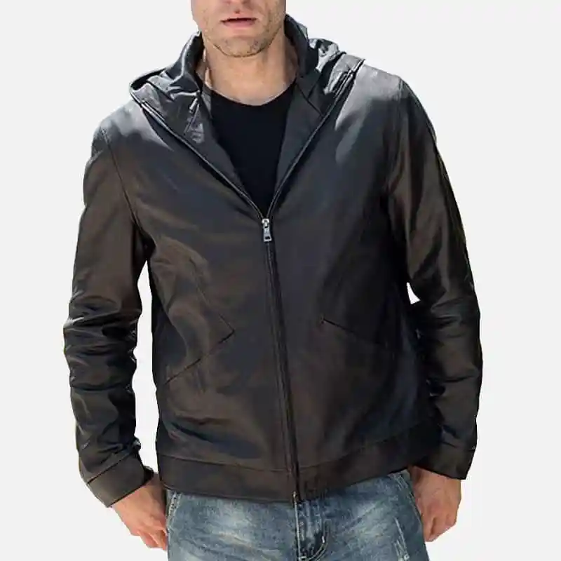 Mens-Real-Cowhide-Hooded-Leather-Jacket-TLJ-01