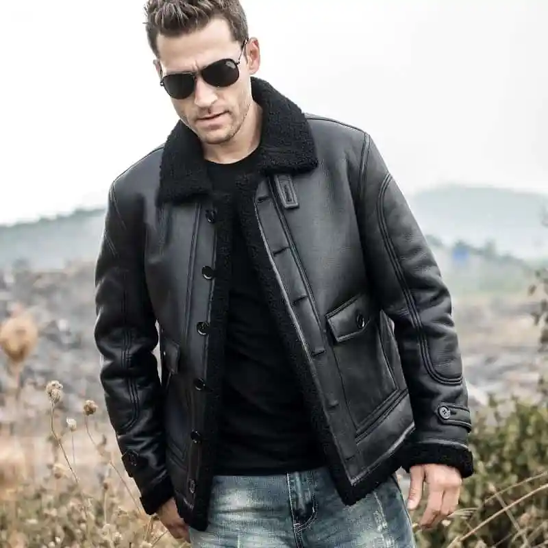 Mens-Real-Leather-Shearling-Jacket-with-Button-Closure-0002