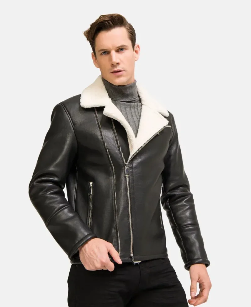 Moto-Style-Real-Shearling-Leather-Jacket-3