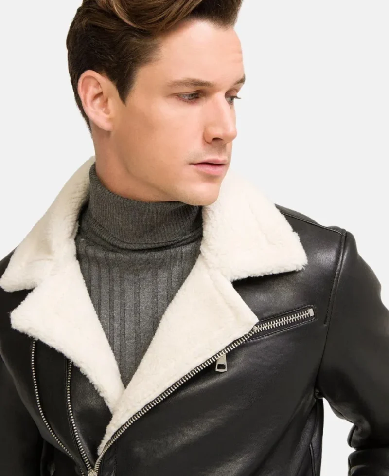 Moto-Style-Real-Shearling-Leather-Jacket-4