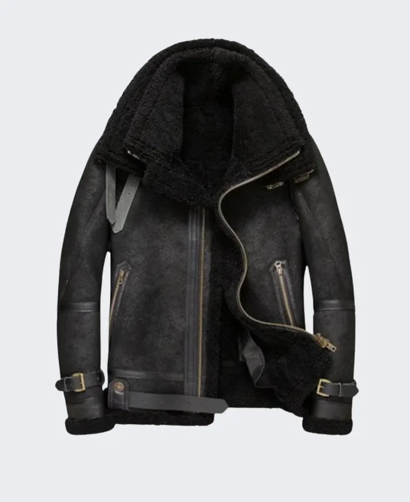 Oversized-Black-B3-Bomber-Shearling-Leather-Jacket-for-Men-2