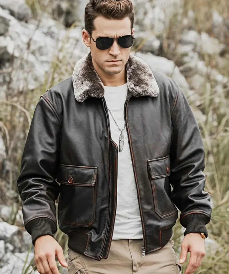 Tom-Mens-Aviator-Bomber-Real-Cowhide-Leather-Jacket-with-Shearling-Collar-1