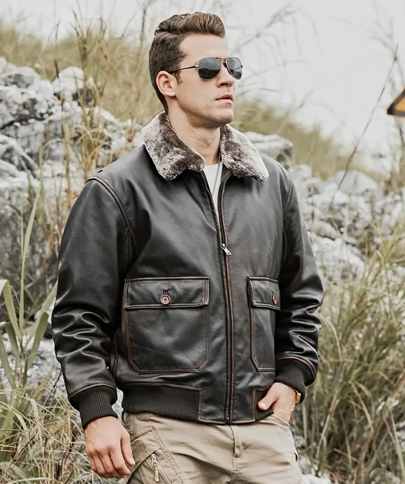 Tom-Mens-Aviator-Bomber-Real-Cowhide-Leather-Jacket-with-Shearling-Collar-6