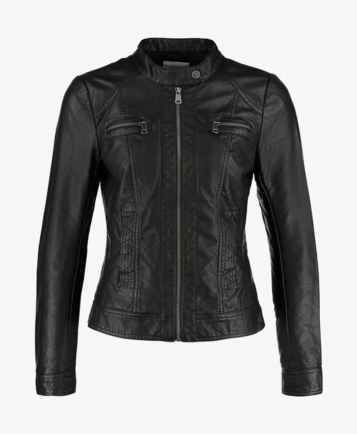 Bandit Black Cafe Racer Leather Jacket