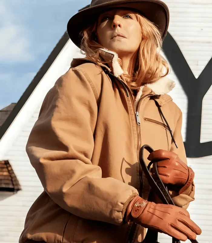 Buy Beth Dutton Tan Hoodie Jacket