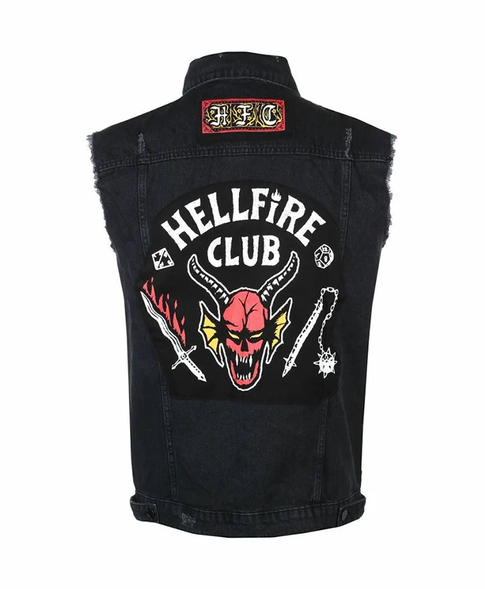 Buy Eddie Munson Stranger Things Black Denim Vest