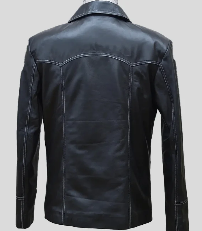 Buy Fight Club Brad Pitt Black Leather Jacket