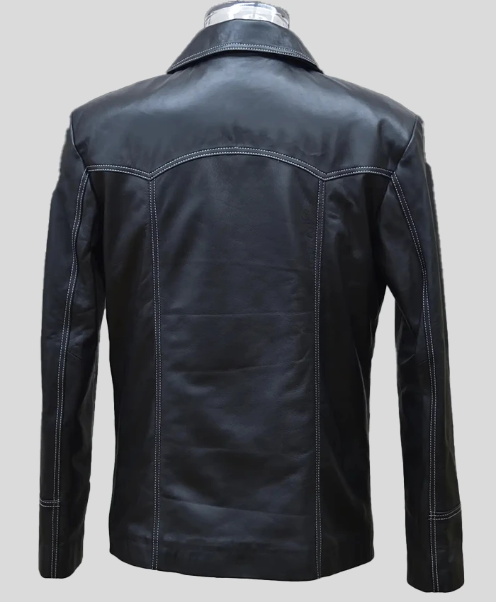 Buy Fight Club Brad Pitt Black Leather Jacket