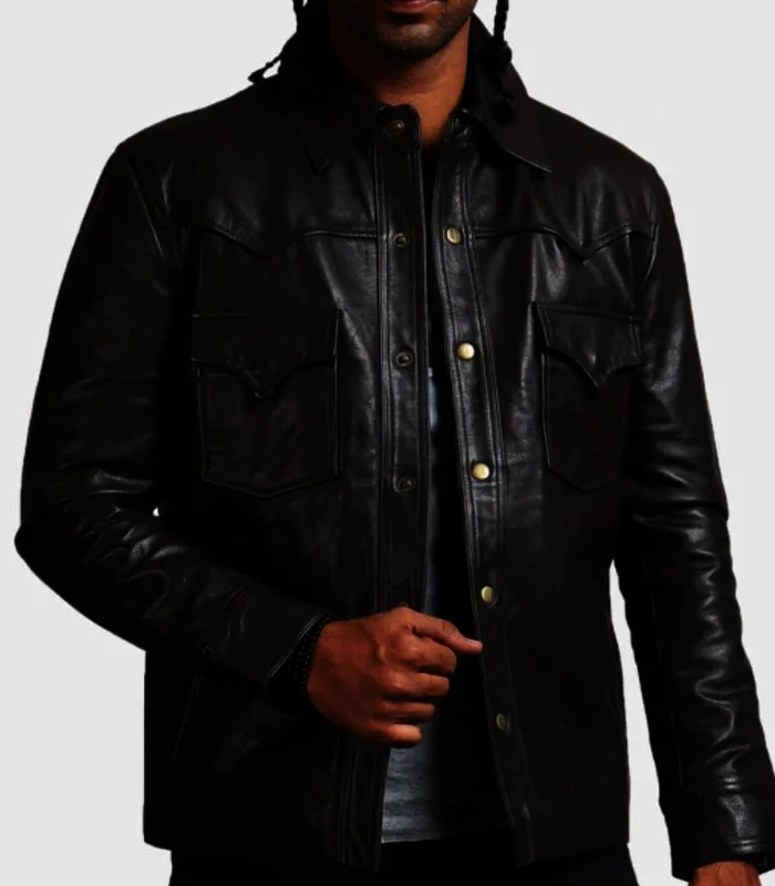 Buy Governor The Walking Dead Black Leather Jacket