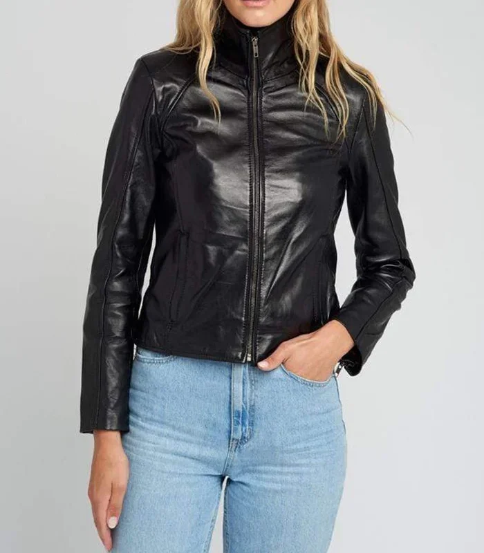 Buy Kathleen Black Womens Leather Jacket