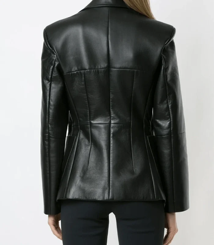 Buy Modern Maven Black Leather Blazer