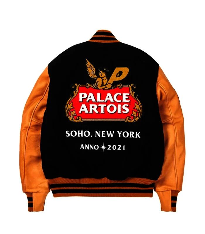 Buy Palace Gold & Black x Stella Artois Stadium Varsity Jacket