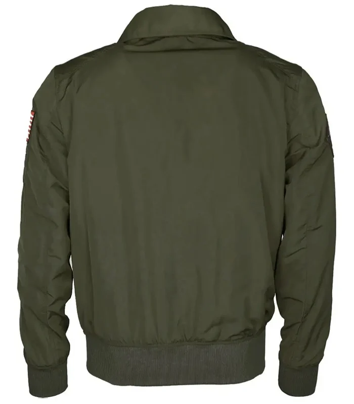 Buy Top Gun Aviator Green Cotton Jacket