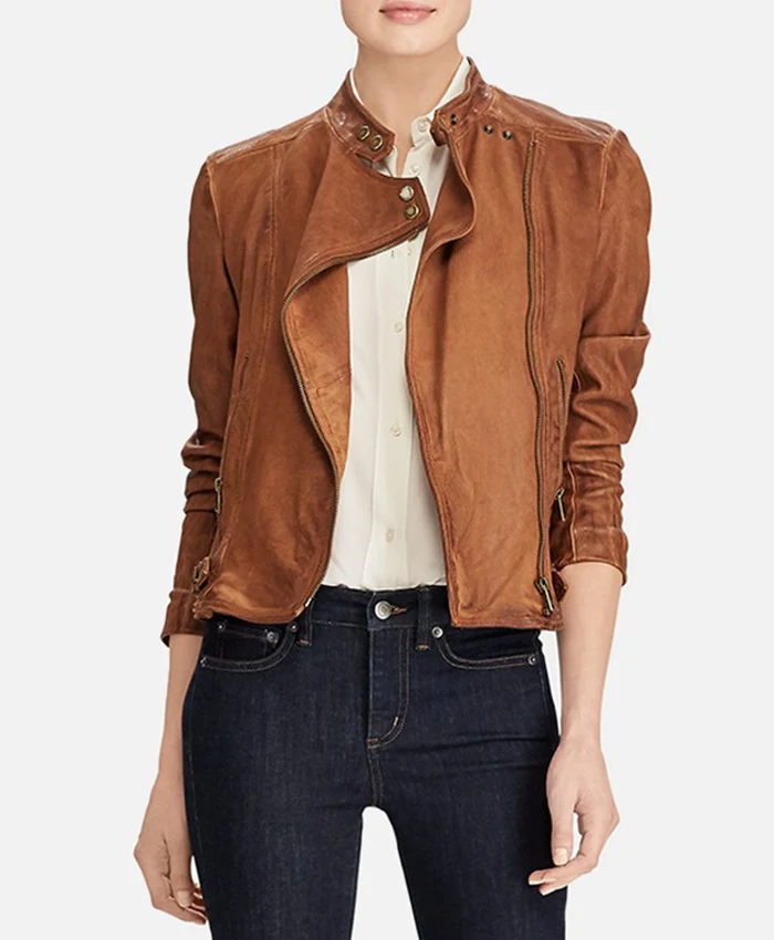 Buy Womens Iconic Brown Real Sheepskin Leather Jacket