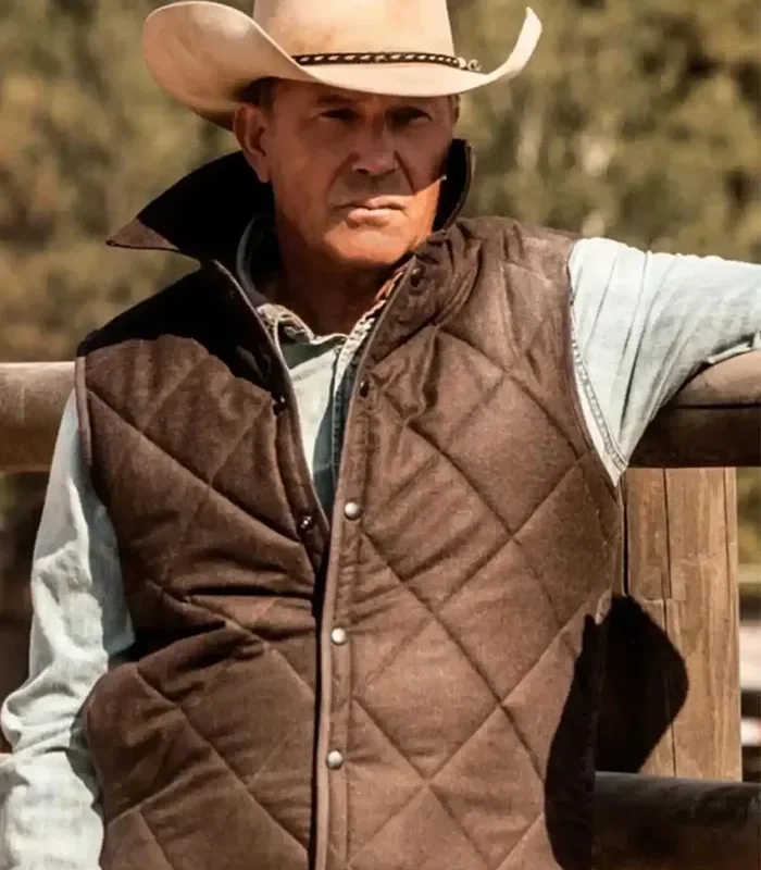 John Dutton Brown Quilted Vest