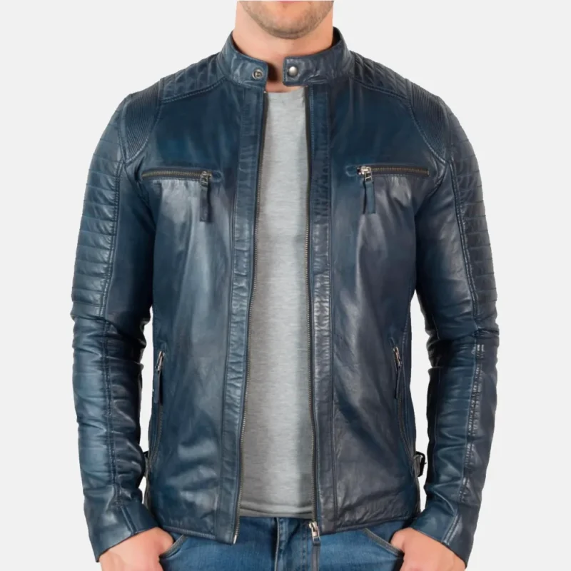 Mens-Blue-Leather-Quilted-Biker-Jacket-–-Blaze