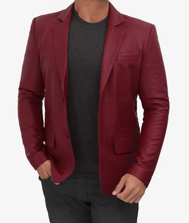 Mens-Casual-Maroon-Leather-Blazer-and-Leather-Sport-Coat