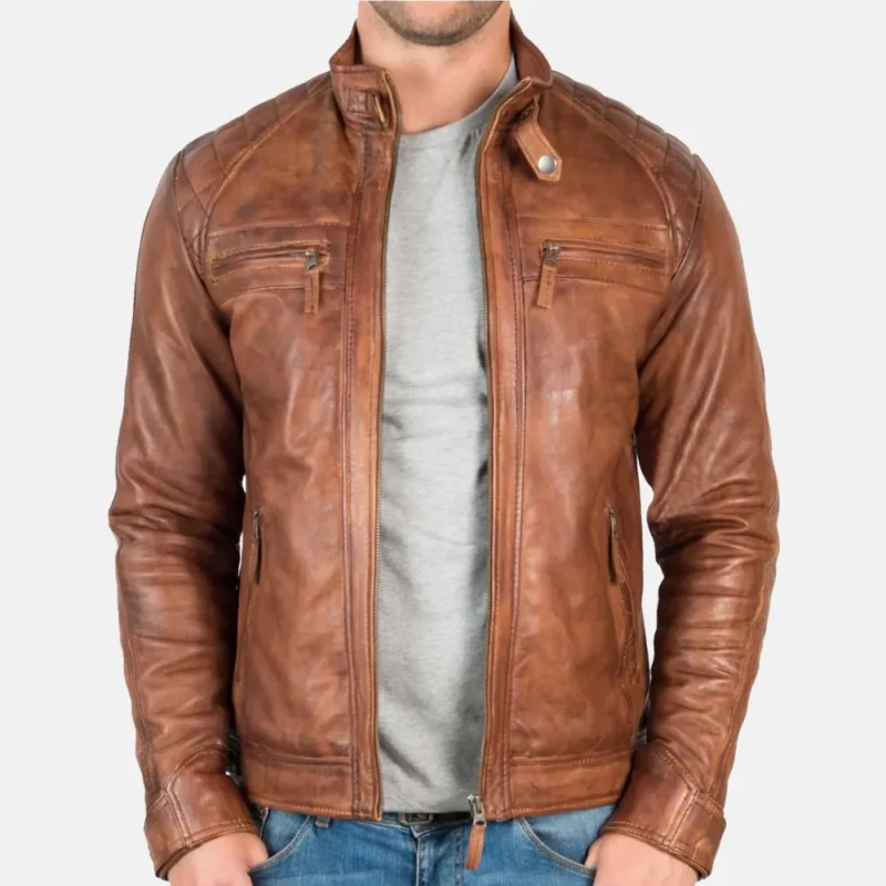 Mens-Cognac-Quilted-Shoulder-Motorcycle-Leather-Jacket-–-Ryder