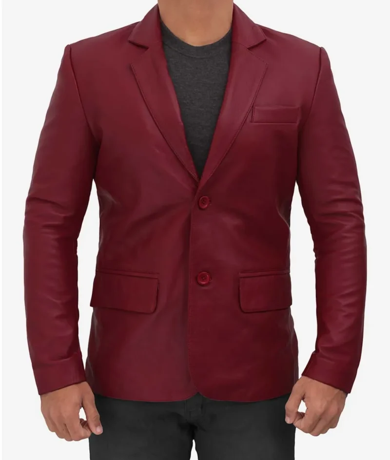 Mens-Maroon-Leather-Blazer-and-Leather-Sport-Coat