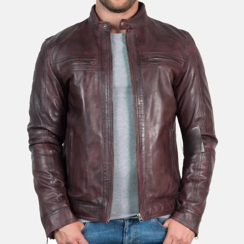 Mens-Vintage-Burgundy-Cafe-Racer-Leather-Jacket-–-Houston