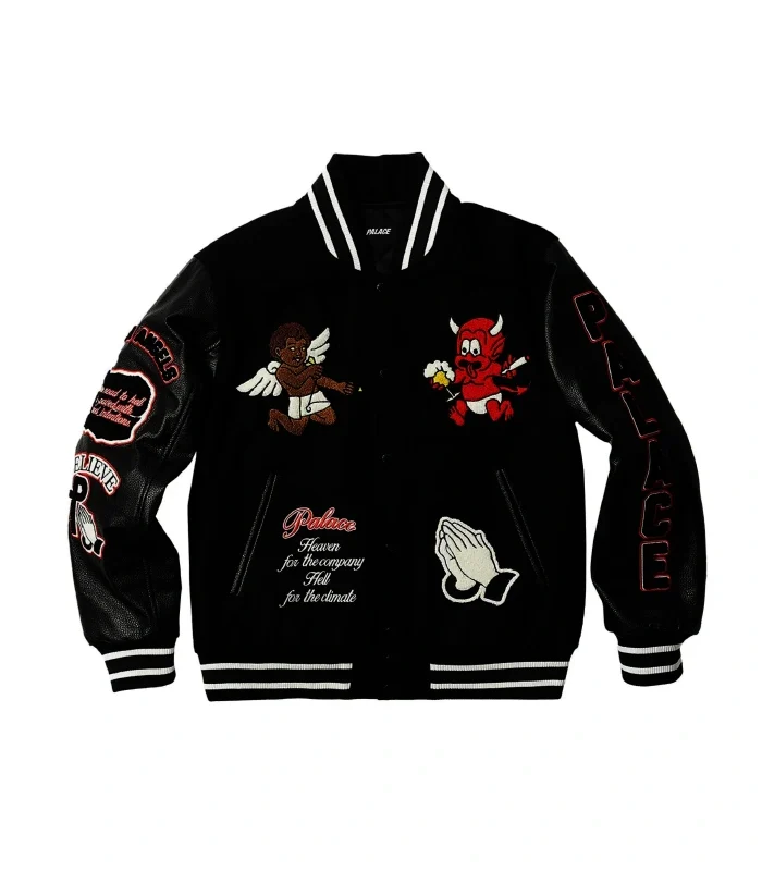 Palace Black Fallen Angels Varsity Jacket