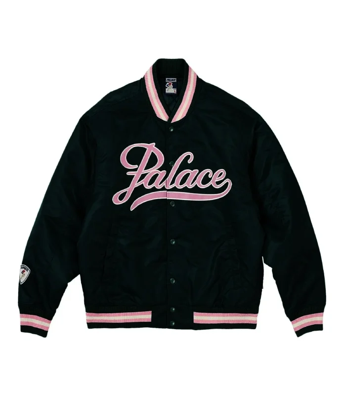 Palace Green The Arena Satin Varsity Jacket