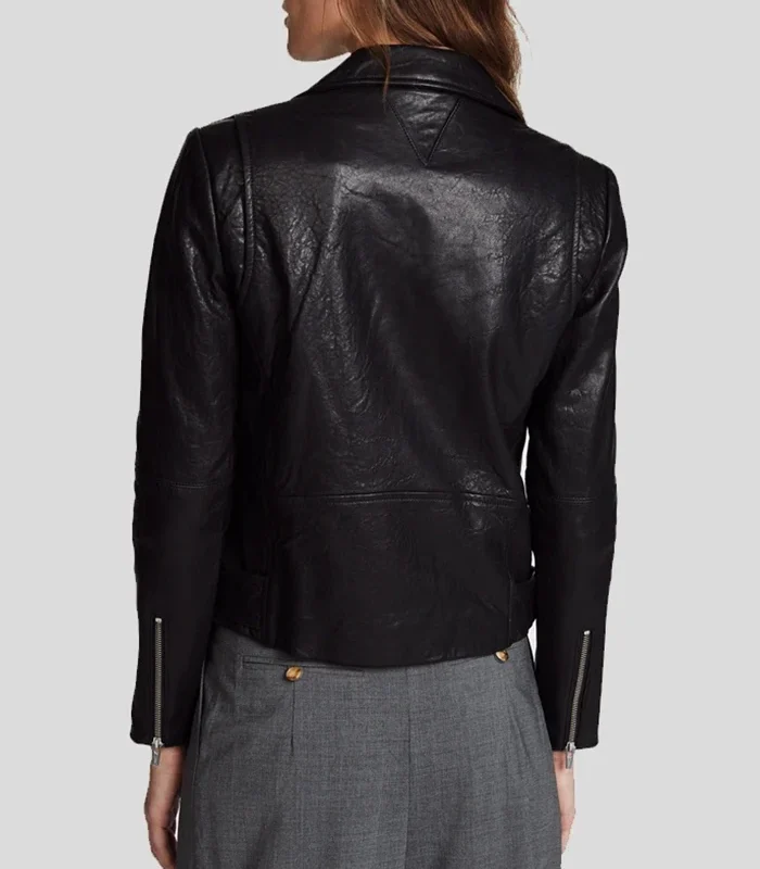 Purchase Jayne Classic Vienna Biker Black Leather Jacket