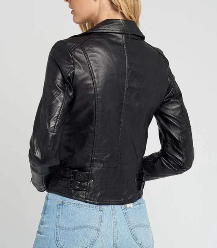 Purchase Liza Hardware Black Moto Leather Jacket