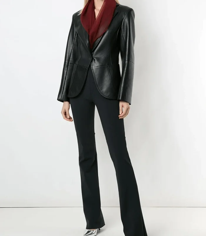 Purchase Modern Maven Black Leather Blazer