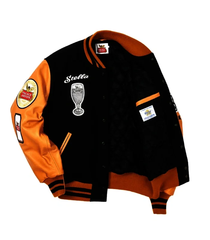 Purchase Palace Gold & Black x Stella Artois Stadium Varsity Jacket