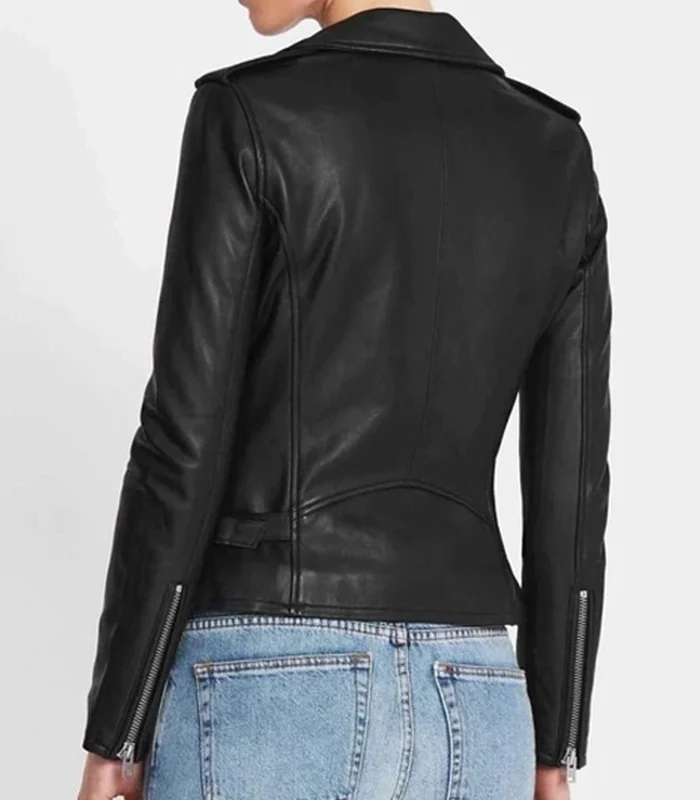 Purchase Womens Iconic Rave Black Sheepskin Leather Jacket