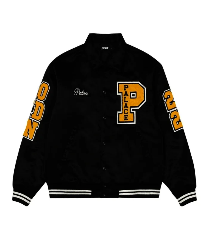 Palace Black Satin Varsity Jacket