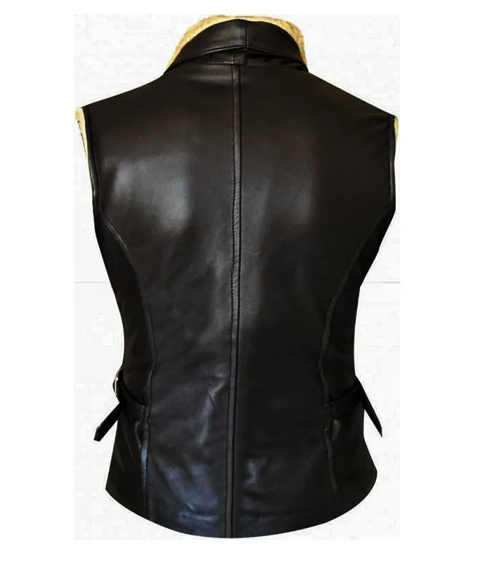 Shop Andrea Laurie Holden The Walking Dead Brown Leather Vest