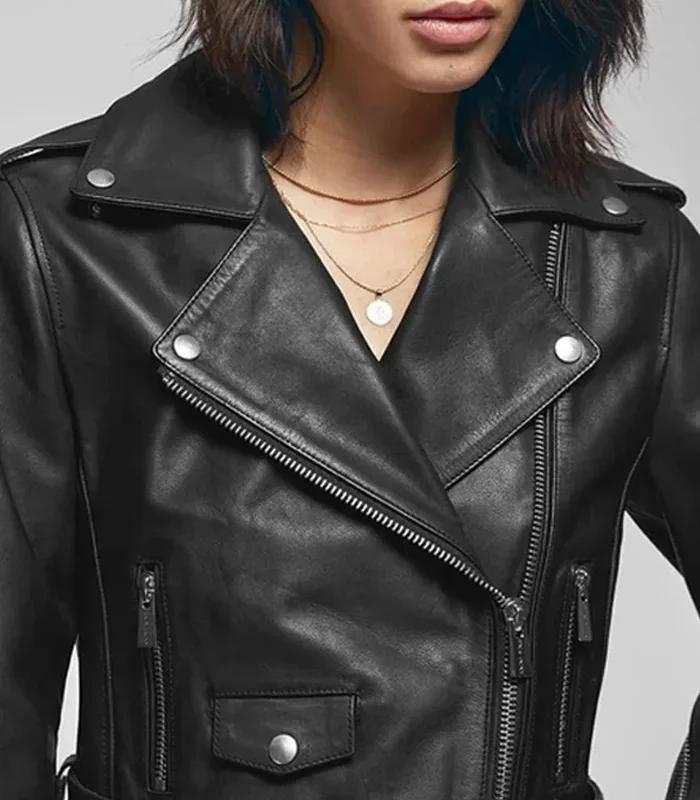 Shop Womens Stylish Black Moto Leather Jacket